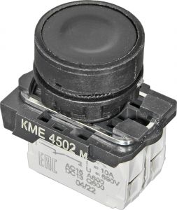 Выключатель кнопочный КМЕ-4502м черный