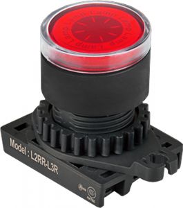 Сигнальная лампа с плоским плафоном L2RR-L3R красная