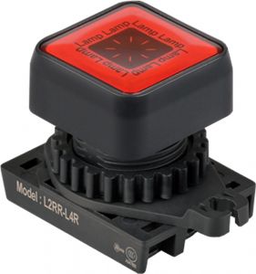 контрольная светодиодная лампа с выступающим плоским плафоном L2RR-L4R красная