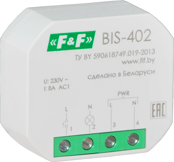 Bis 412 импульсное реле схема подключения