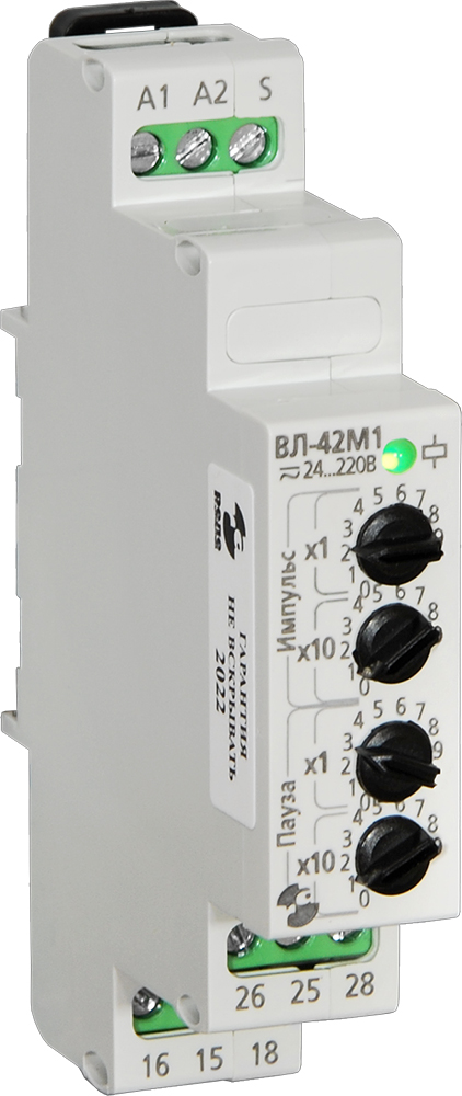 Реле времени ВЛ-6-II 1з+1р, 5А, универсальное питание